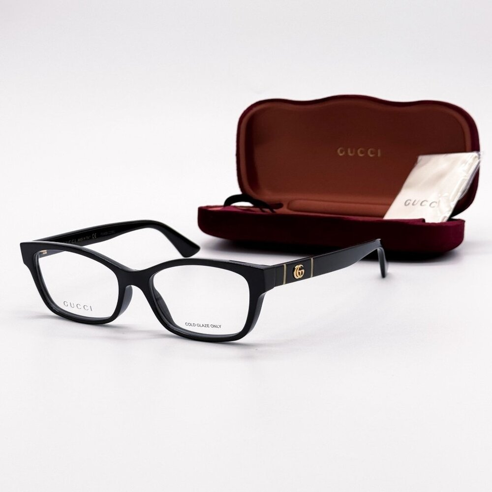 NEW GUCCI GG0635O 004 BLACK WOMEN EYEGLASSES GUCCI - Picture 1 of 11